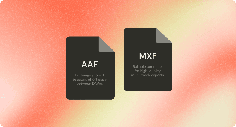 Professional Export Formats