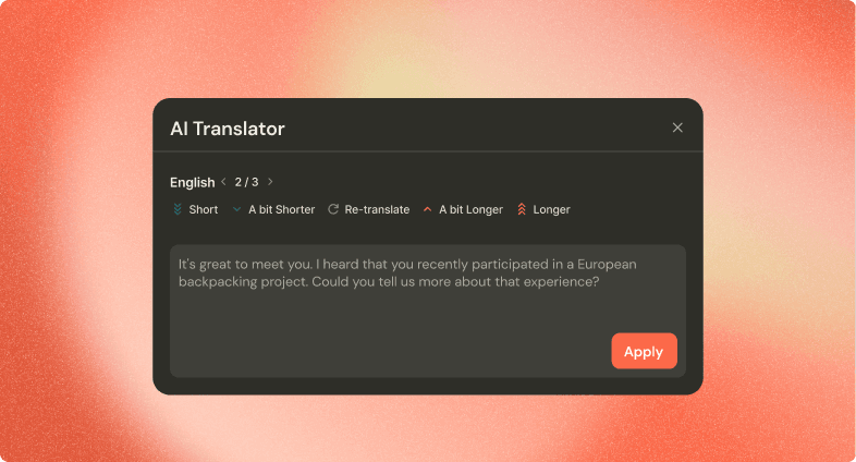 Translation AI Assistant