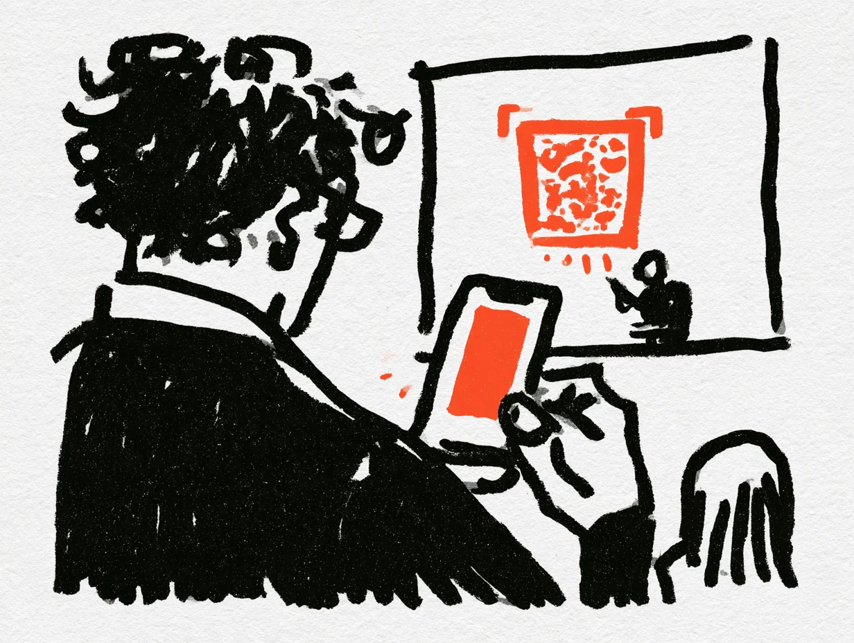 A man listening to AI-powered real-time interpretation