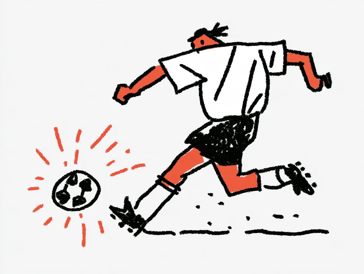 Like the explosive moment of a football player taking a shot, this visual represents the core media technology required to deliver the intensity of live sports to audiences around the world without losing a single frame.
