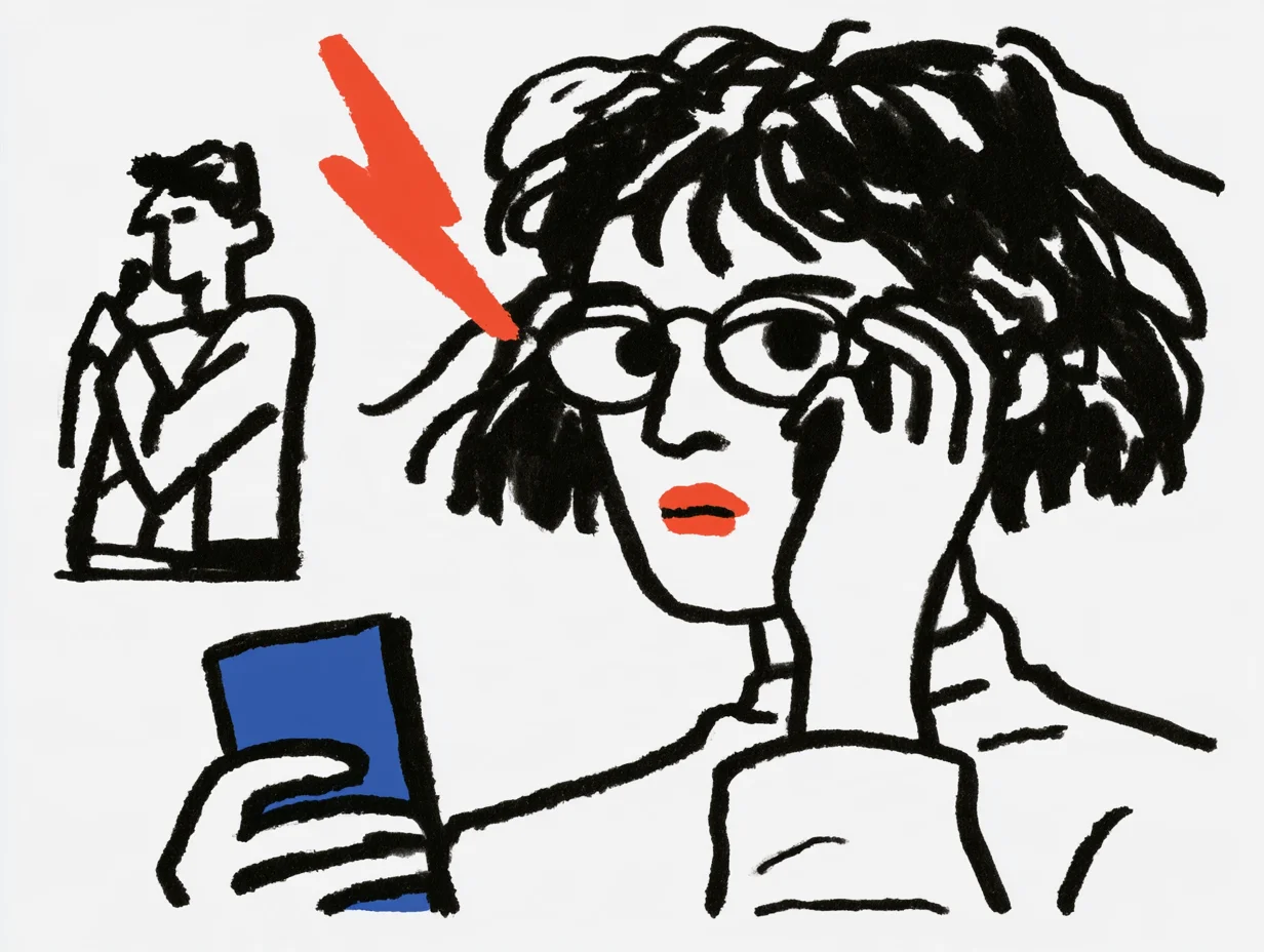 A woman listening to AI-powered real-time interpretation