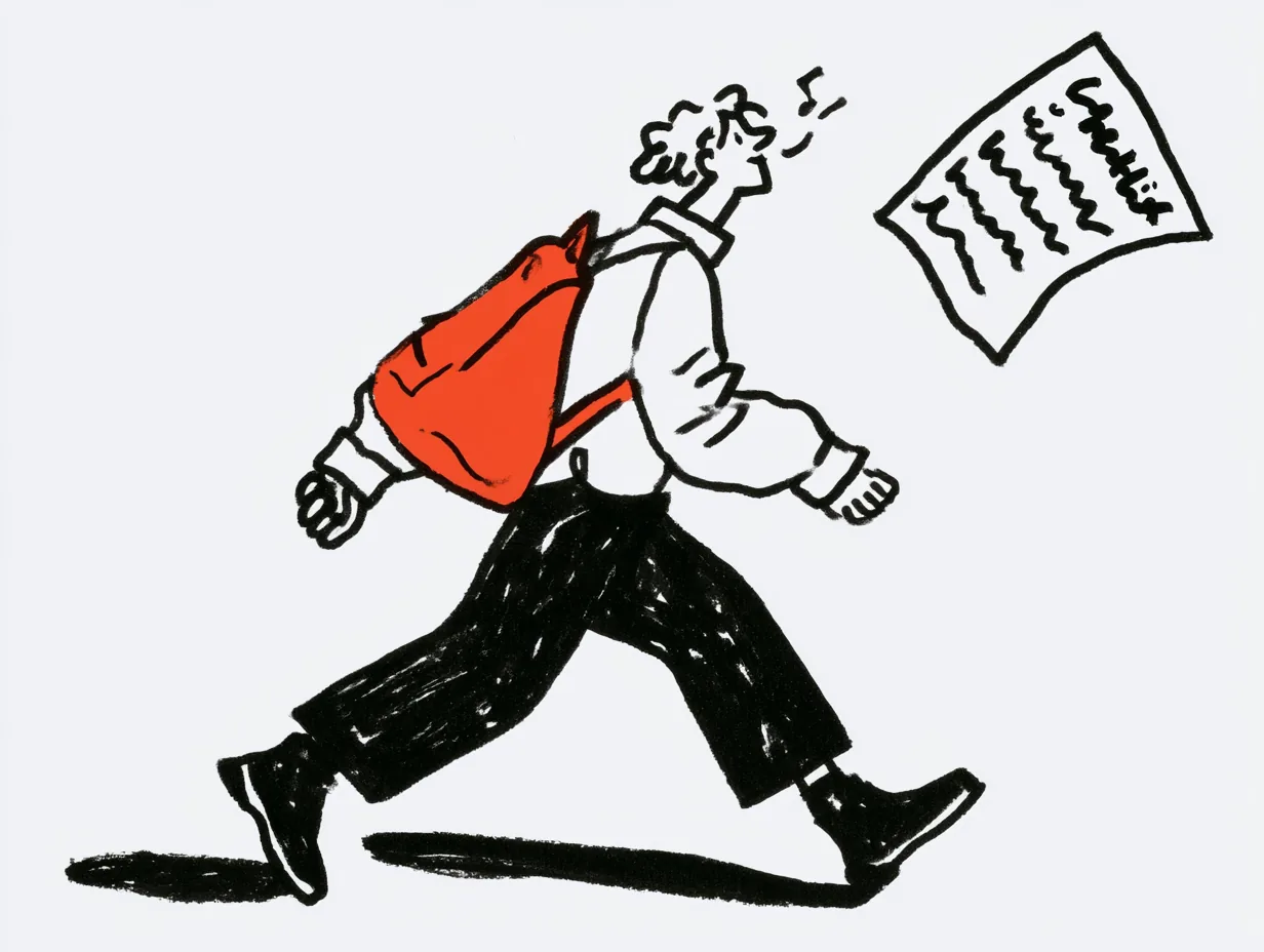 An event manager heading into the next event with a checklist in hand