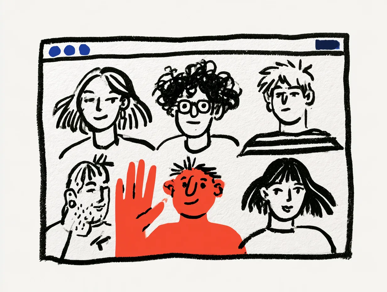 Multinational attendees watching the same session online
