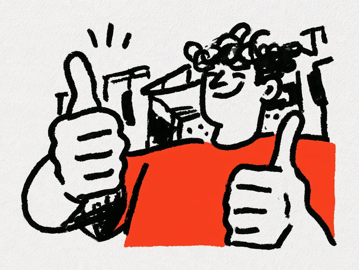 Attendees giving a thumbs up to how the event ran